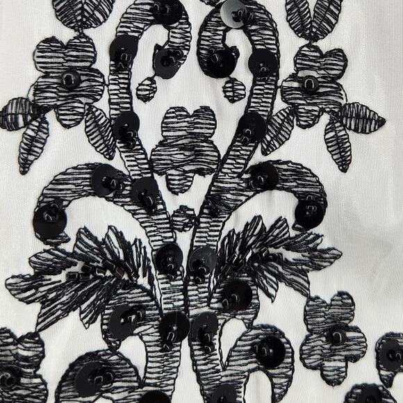 May Queen Y2K Strapless Mini Dress Ruched Waist Bubble Hem Embroidered - Picture 7 of 7